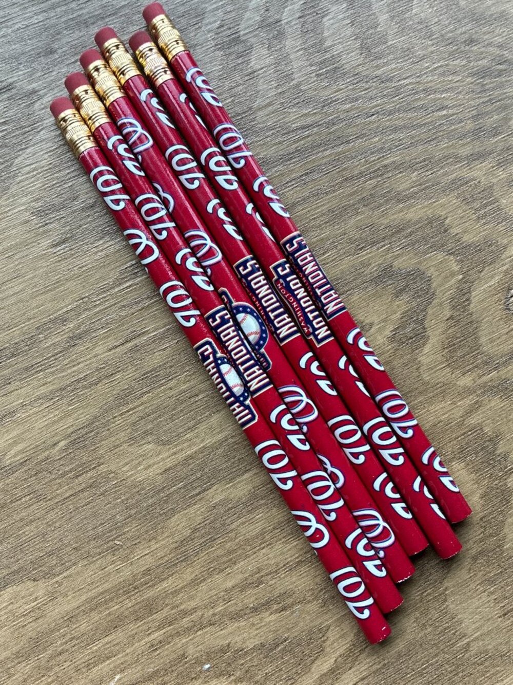Vintage Washington Nationals Pencils 6 Total MLB Baseball Retro Unused